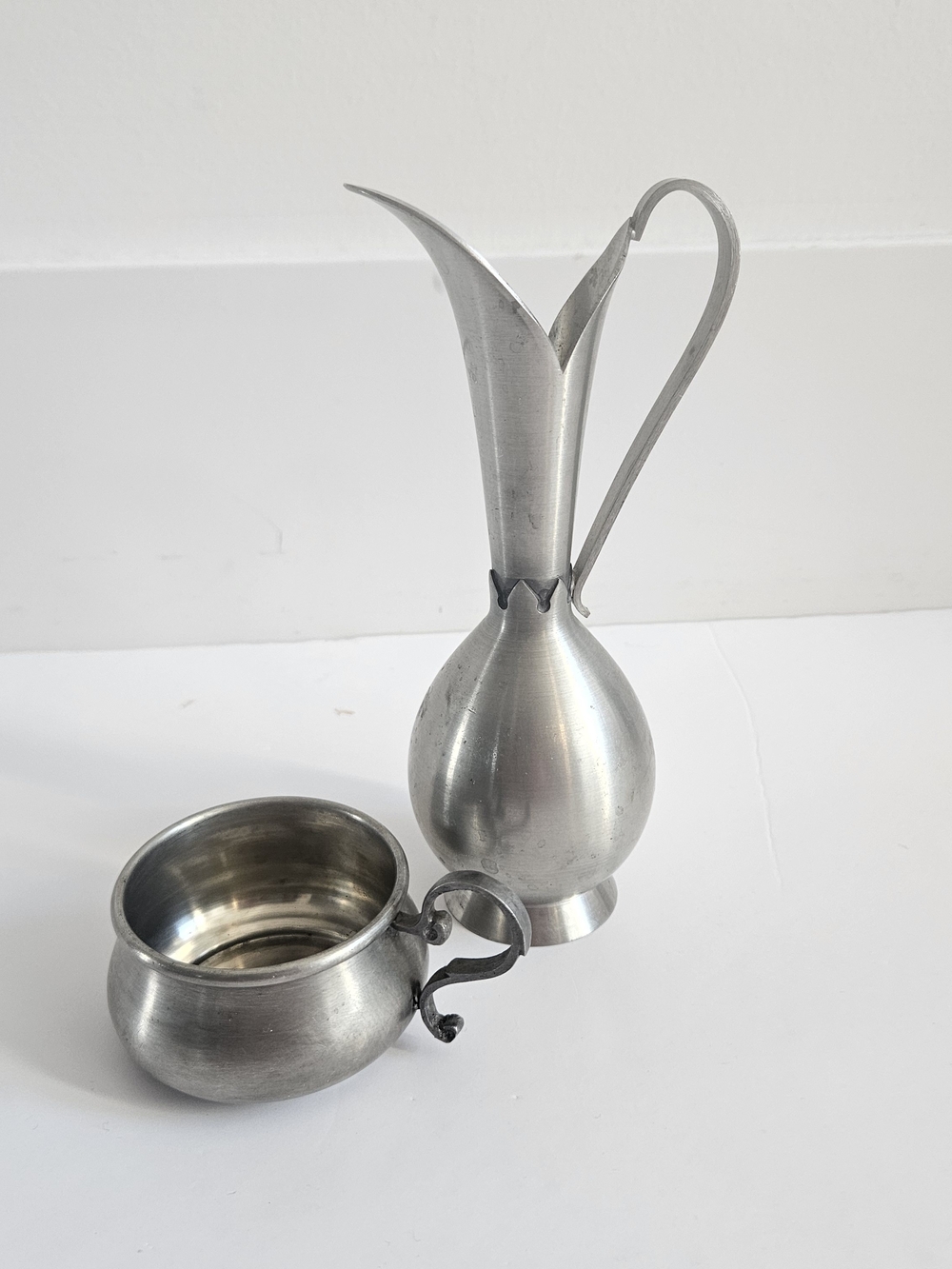​Vintage Haugrud Norway Pewter Vase & Cup Set #166